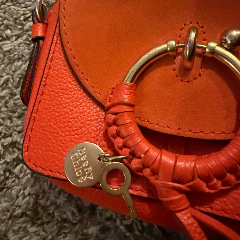 See By Chloe Vibrant Red Leather Detail